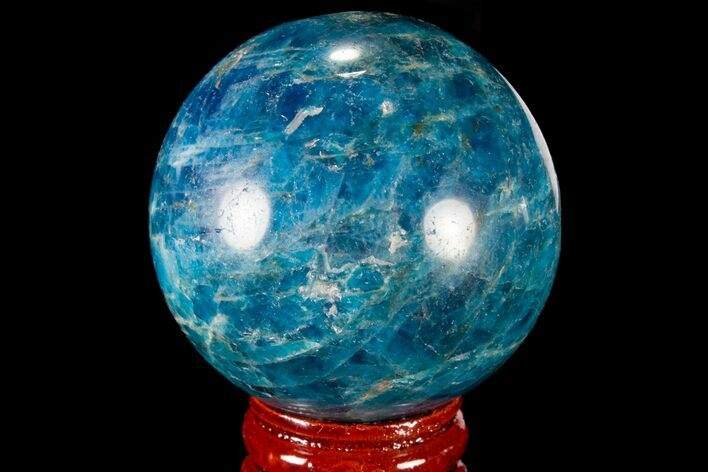 Bright Blue Apatite Sphere - Madagascar #78727